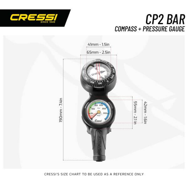 Console CP2 Compas+Pressure gauge vale 300c white bar - Afbeelding 5